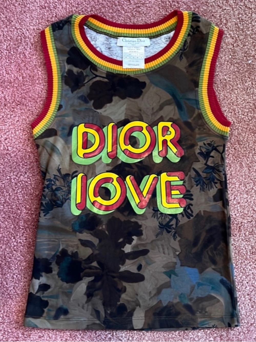 RARE “Dior Love” Rasta Tank